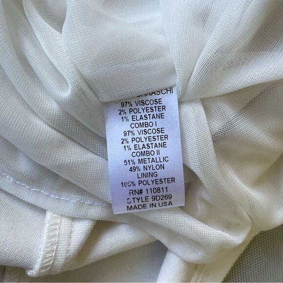 NWT YOANA BARASCHI Black & White Color-block Long Sleeve Dress Size Medium - Picture 4 of 9